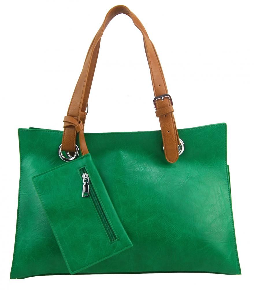 INT. COMPANY Moderní dámská kabelka přes rameno zelená