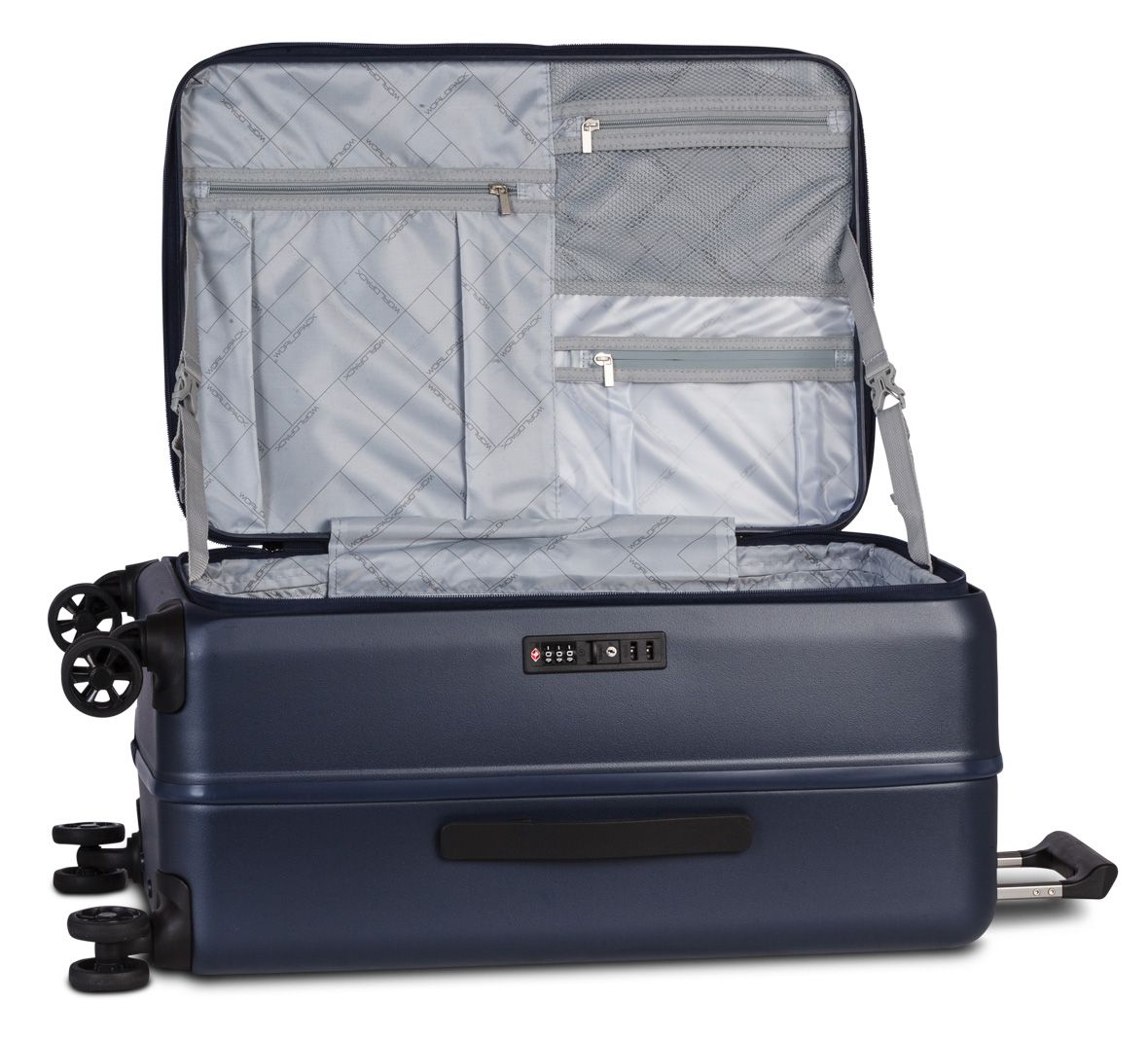 WORLDPACK Cestovní kufr SEATLE navy blue TSA velký L