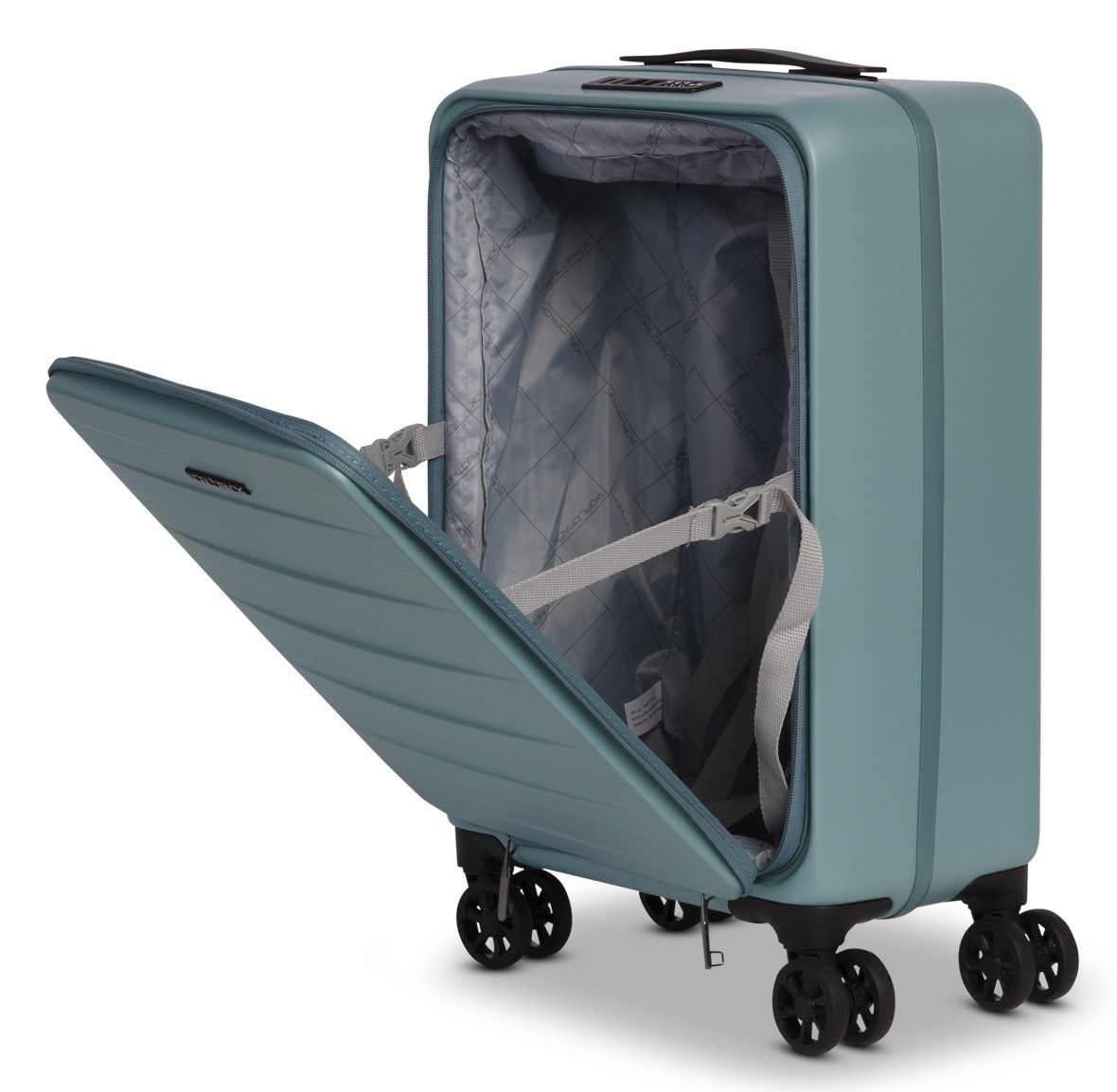 Cestovní kufr SEATLE grey-blue TSA velký L