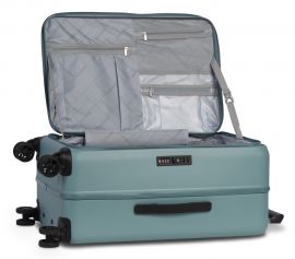 Cestovní kufr SEATLE grey-blue TSA střední M WORLDPACK E-batoh