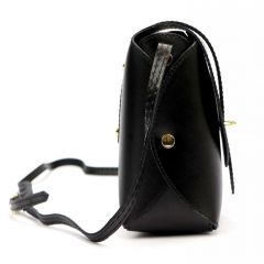 Kožená moderní malá dámská crossbody kabelka černá Gregorio E-batoh