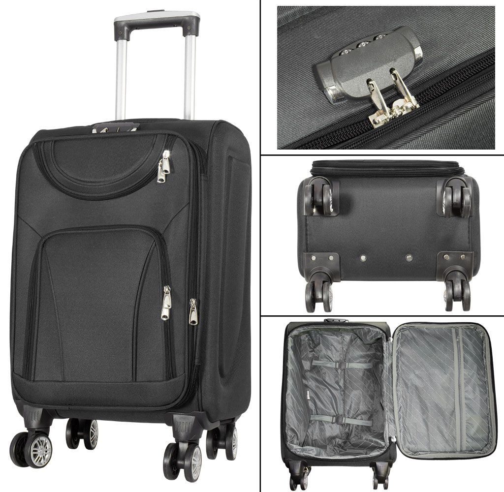MONOPOL Cestovní kufr MARIBOR XL velký BLACK BRIGHT