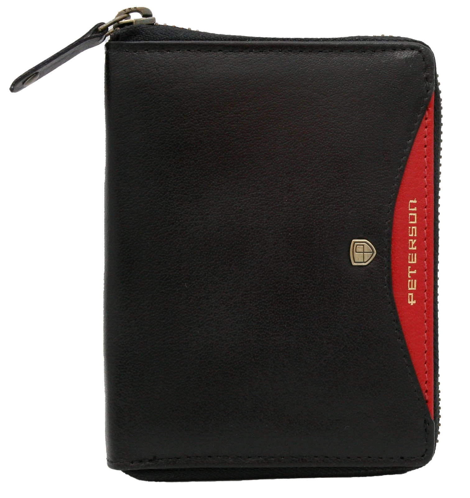 PETERSON Dárková sada s peněženkou PTN 340.01 Black+Red RFID