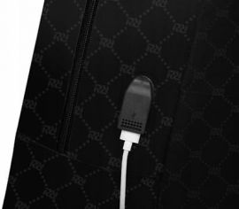 Příruční zavazadlo - batoh pro RYANAIR 2067 40x25x20 BLACK USB Reverse E-batoh