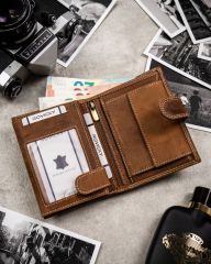 Vertikální pánská kožená peněženka DOG RFID Always Wild E-batoh