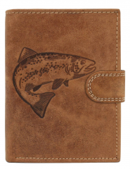  Vertikální pánská kožená peněženka FISH RFID