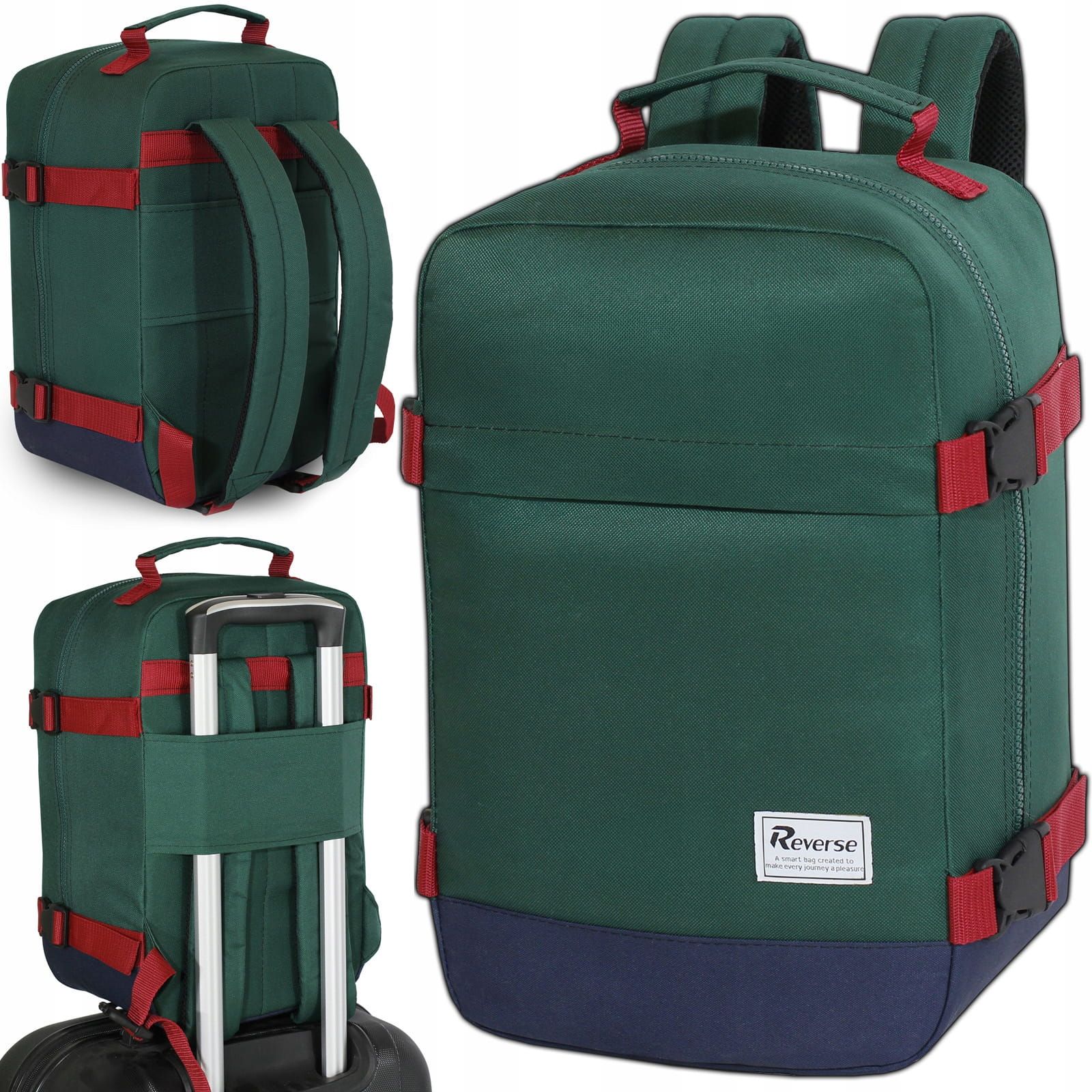 Reverse Příruční zavazadlo - batoh pro RYANAIR 2069 40x25x20 GREEN