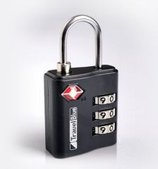 Bezpečnostní TSA kódový zámek na zavazadla TravelBlue TB036 - černá